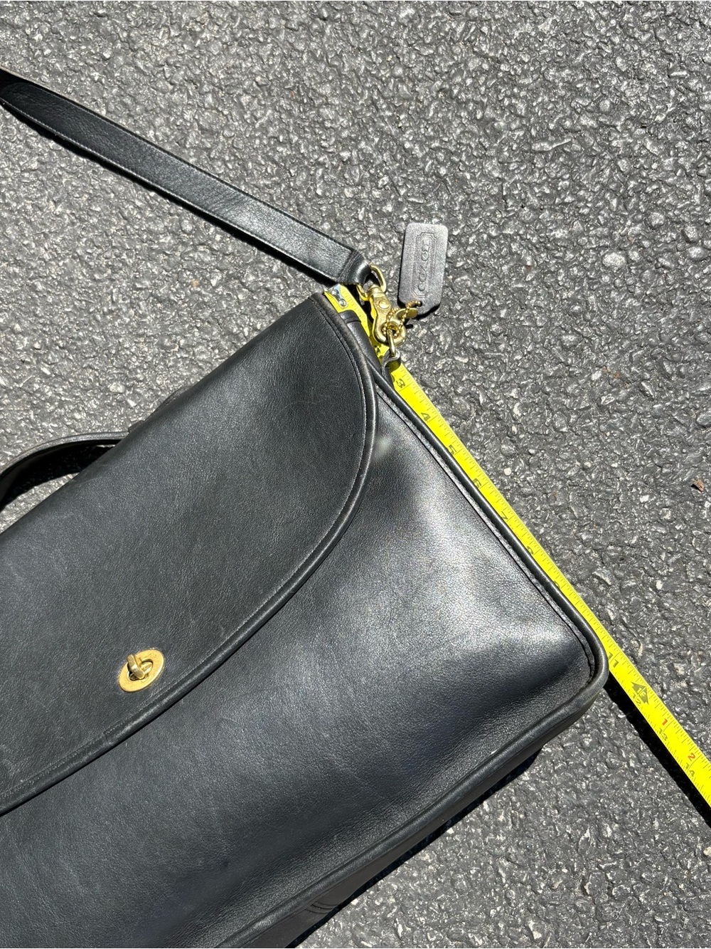 Vintage 90s Coach Lexington Briefcase Black Leather Bag Messenger USA Classic - Picture 16 of 16